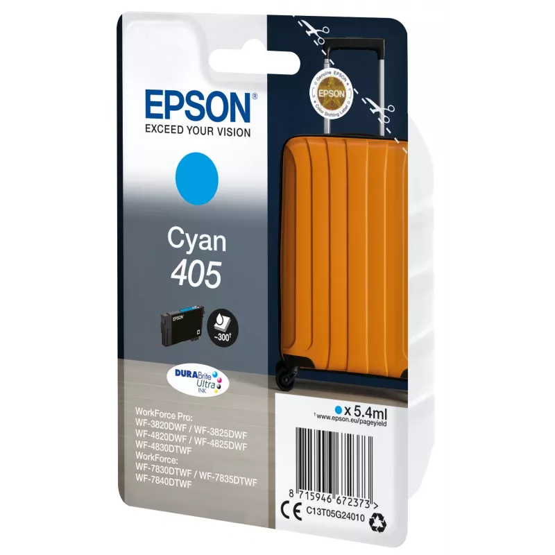 Cartuccia d'inchiostro Epson 405 1 pz. originale resa standard ciano