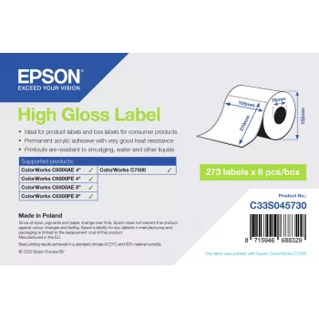 Etichetta per stampante Epson C33S045730 bianca etichetta adesiva per stampante