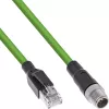 Cavo di rete industriale InLine, M12 8 poli codifica X su connettore RJ45, Cat.6A PUR 2 m
