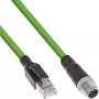 Cavo di rete industriale InLine, M12 8 poli codifica X su connettore RJ45, Cat.6A PUR 2 m
