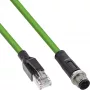 Cavo di rete industriale InLine, M12 4 poli codifica D maschio su RJ45, PUR 7,5m