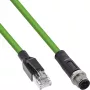 Cavo di rete industriale InLine, M12 4 poli codifica D maschio su RJ45, PUR 5 m