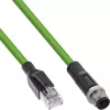 Cavo di rete industriale InLine, connettore maschio M12 4 pin D-coded a RJ45, PUR 3m