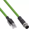 Cavo di rete industriale InLine, M12 4 poli D-coded connettore maschio a RJ45, PUR 15m