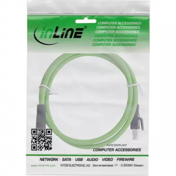 Cavo di rete industriale InLine, M12 4 poli D-coded connettore maschio a RJ45, PUR 15m