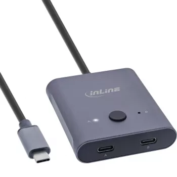 Switch USB-C InLine, switch bidirezionale, 10 Gb/s, 100 W