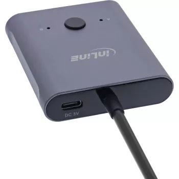 Switch USB-C InLine, switch bidirezionale, 10 Gb/s, 100 W