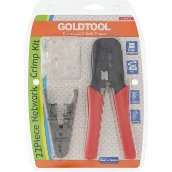Set di pinze crimpatrici InLine, per connettori di rete, con RJ45 8P8C e RJ11 6P4C