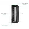 APC NetShelter SX Server Rack Gen 2, 48U, 2258H x 750B x 1200T mm, con pareti laterali, nero