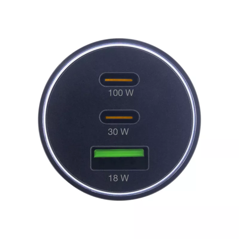 Caricabatterie da auto USB InLine Power Delivery, 2x USB-C + QC USB-A, nero