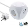 InLine Charging Cube InLine 16499A 3x presa Schuko 2x USB-C 2x USB-A bianco 2 m