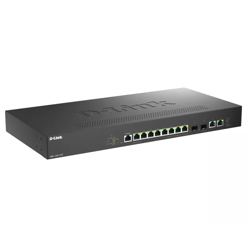 D-Link DMS-1250-12TP/E Switch di rete gestito 2.5G Ethernet (100/1000/2500) Power over Ethernet (PoE) nero