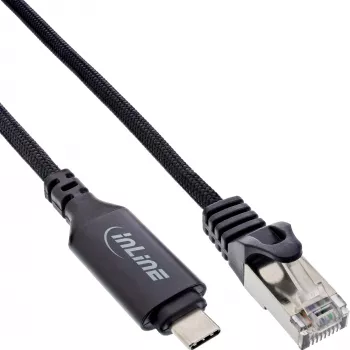 Cavo di rete InLine 33381A USB-C a RJ45 Cat6 2 m nero