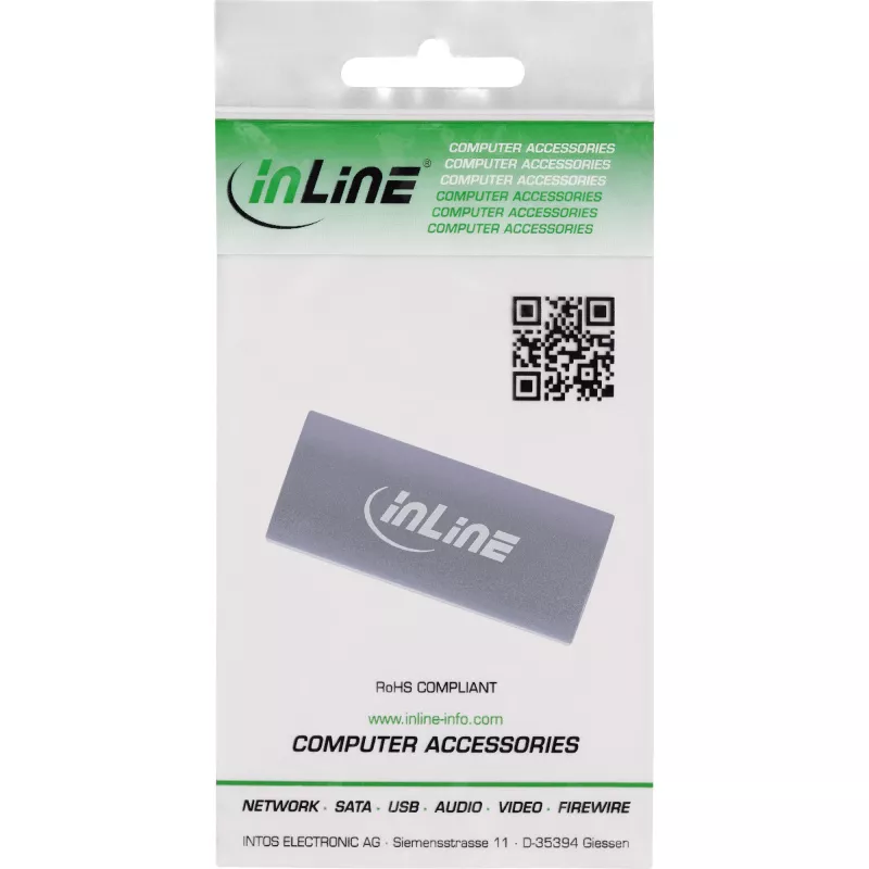 Adattatore USB-C InLine 35900E grigio connettore 1 USB-C connettore 2 USB-C