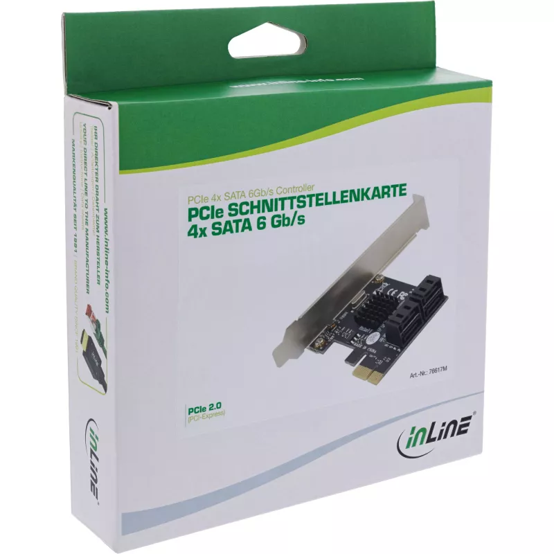 InLine controller SATA 6Gb/s con 4 porte SATA PCI-Express 2.0