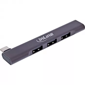 InLine hub USB-C slim, 4 porte, USB 3.0 + 3x USB 2.0, design slim