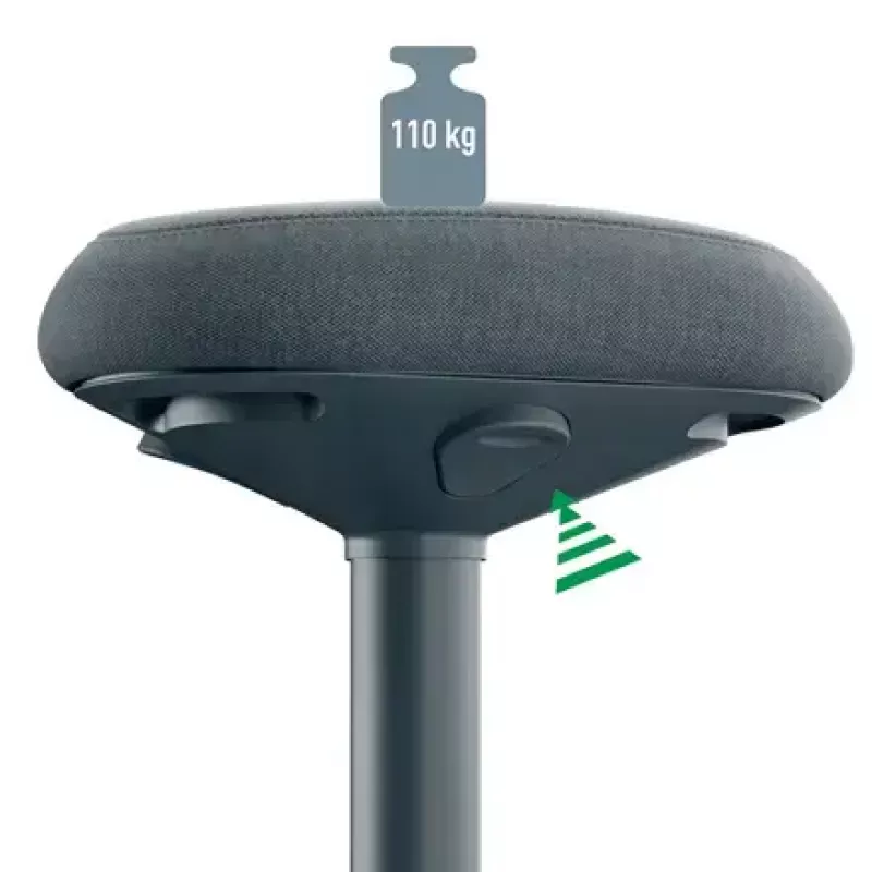 Sedia da ufficio Leitz 65450089 seduta imbottita grigio struttura in plastica