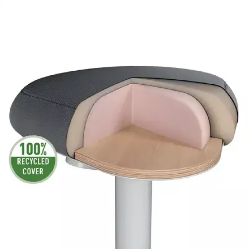 Sedia da ufficio Leitz 65450085 seduta imbottita grigio struttura in plastica
