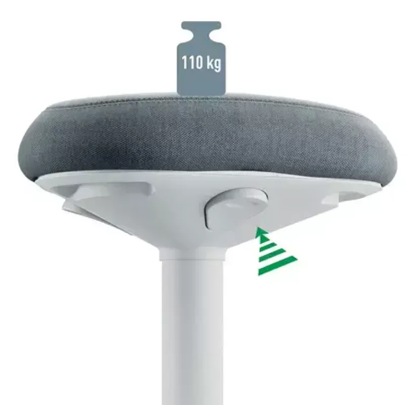 Sedia da ufficio Leitz 65450085 seduta imbottita grigio struttura in plastica