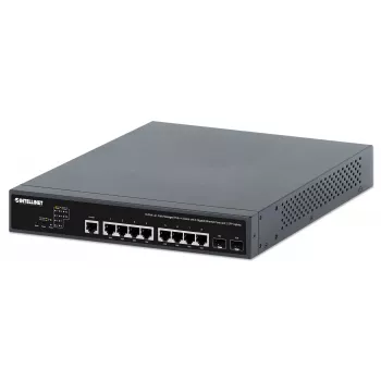 Switch Intellinet 10 porte L2+ Fully Managed PoE++ con 8 porte Gigabit Ethernet e 2 uplink SFP
