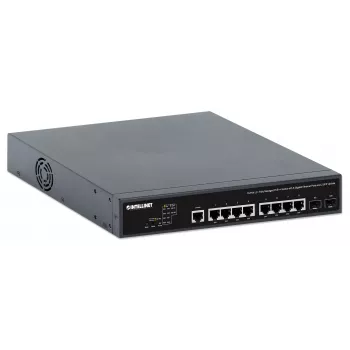 Switch Intellinet 10 porte L2+ Fully Managed PoE++ con 8 porte Gigabit Ethernet e 2 uplink SFP