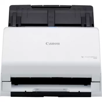 Scanner per documenti desktop senza driver Canon imageFORMULA R30, 216 x 356 mm, 600 x 600 DPI, ADF + alimentazione fogli singoli, bianco, CIS, RGB LED