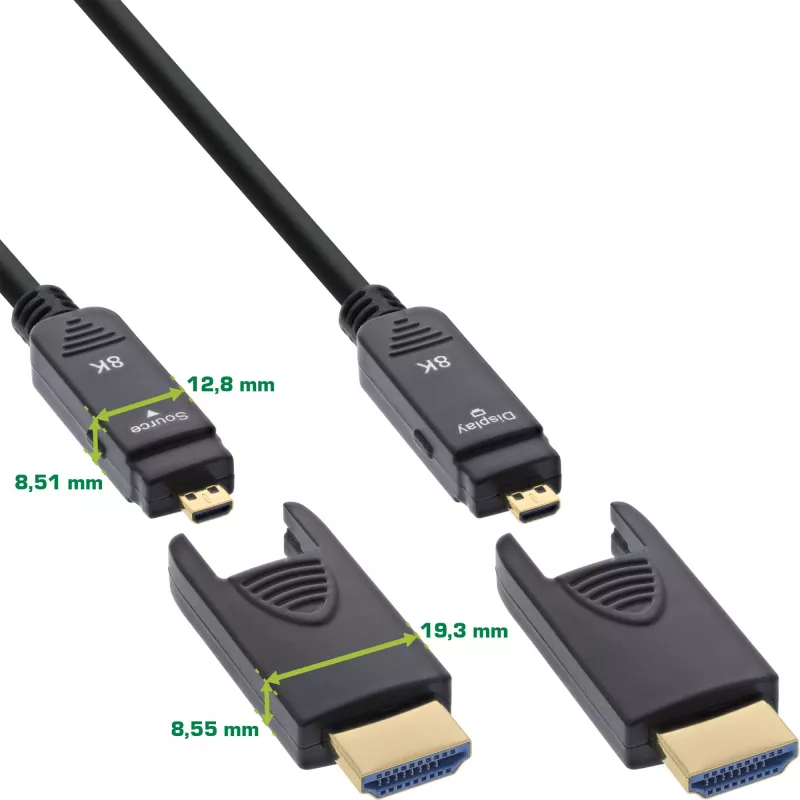 Cavo HDMI AOC InLine, Ultra High Speed HDMI, 8K4K, connettore rimovibile, 40m