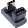 Adattatore USB4 InLine, USB-C maschio/femmina 180°, alluminio, grigio