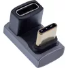 Adattatore USB4 InLine, USB-C maschio/femmina 180°, alluminio, grigio