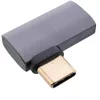 Adattatore USB4 InLine, USB-C maschio/femmina angolare destra/sinistra, alluminio, grigio