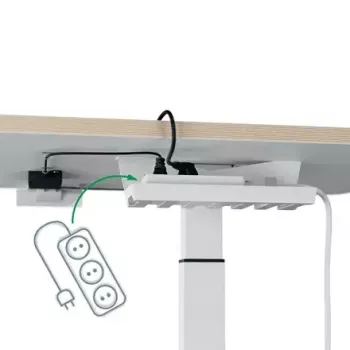 Piano per scrivania Leitz 65340001 quadrato alluminio grigio scuro 600x800x650mm