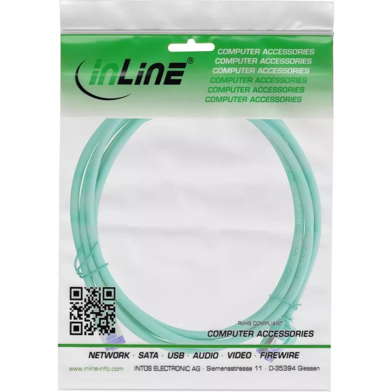 Cavo di rete InLine 74955G verde 0,5 m Cat6a S/FTP (S-STP)