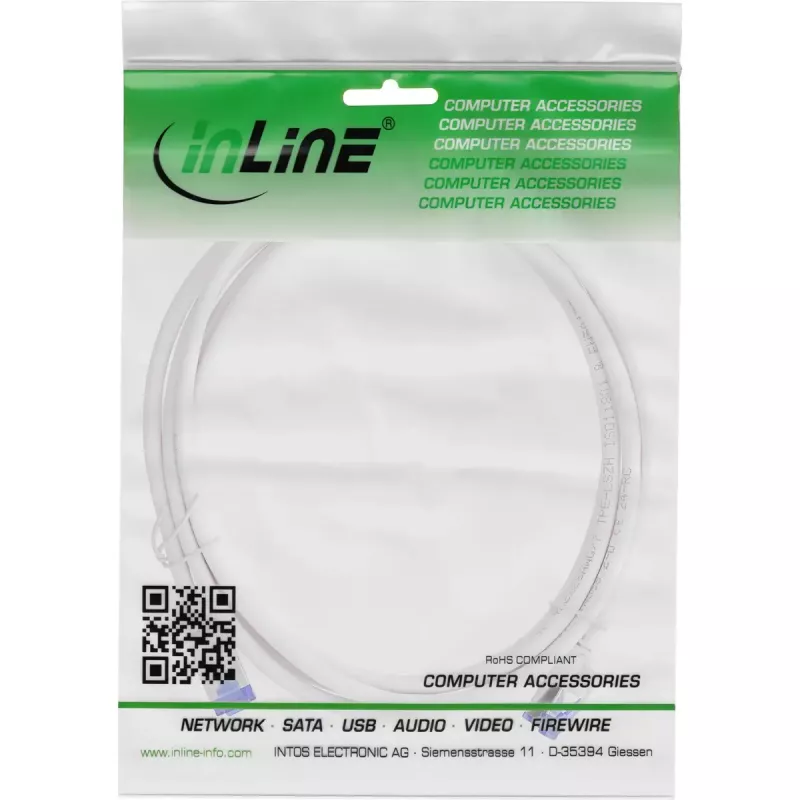 Cavo di rete InLine 74920W bianco 20 m Cat6a S/FTP (S-STP)