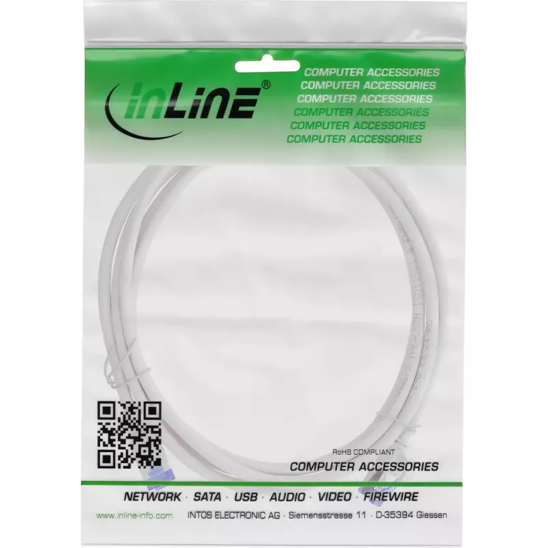 Cavo di rete InLine 74915 grigio 15 m Cat6a S/FTP (S-STP)