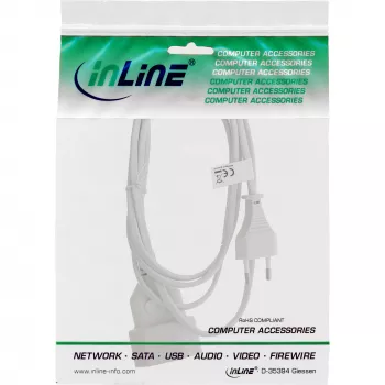 Cavo di alimentazione InLine 16680W bianco 0,2 m CEE7/16