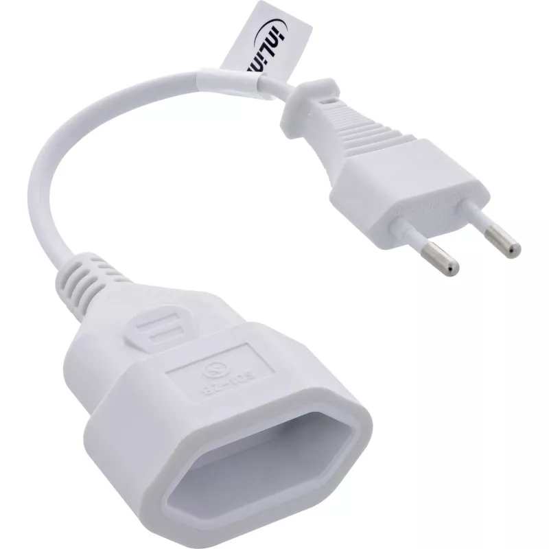 Cavo di alimentazione InLine 16680W bianco 0,2 m CEE7/16