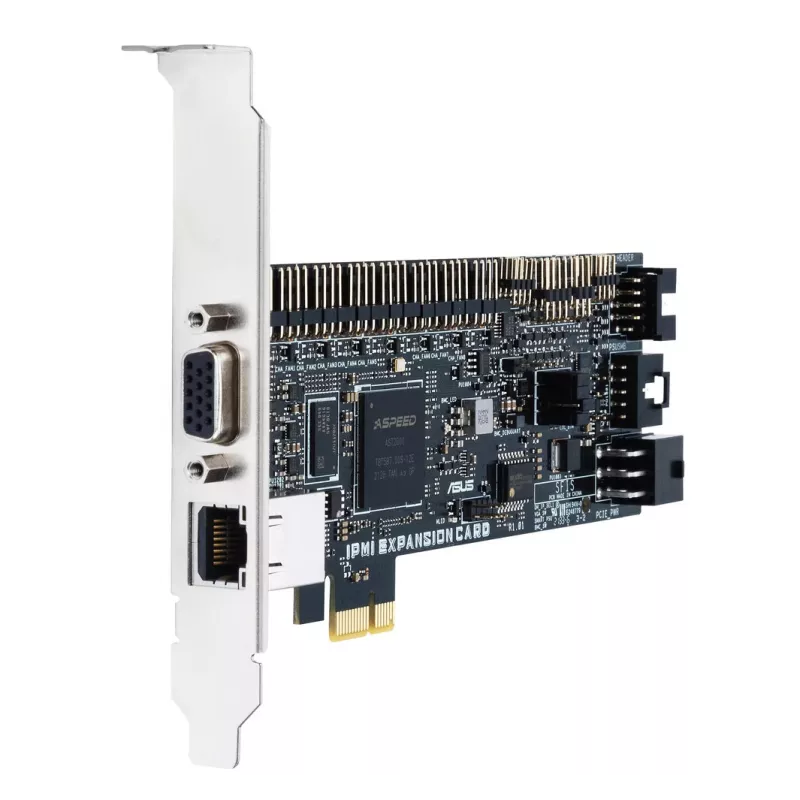Scheda di espansione ASUS IPMI EXPANSION CARD‑SI PCIe con RJ‑45 e VGA, nero/argento