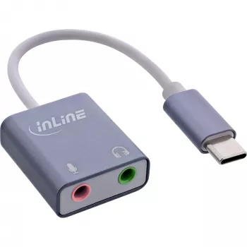 Convertitore audio InLine 33051F USB Type-C grigio 42x30x12mm