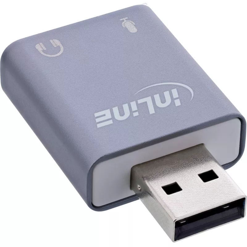 Adattatore audio InLine 33051E USB Type-A grigio 42mm x 30mm x 12mm