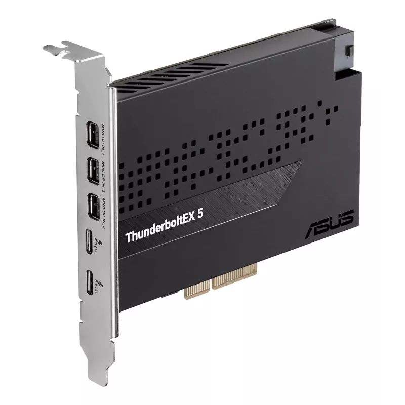 Scheda interfaccia ASUS ThunderboltEX 5 — PCIe 4.0, Intel JHL9580, Mini DisplayPort, USB 2.0, 120 Gbit/s