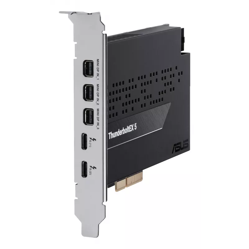 Scheda interfaccia ASUS ThunderboltEX 5 — PCIe 4.0, Intel JHL9580, Mini DisplayPort, USB 2.0, 120 Gbit/s