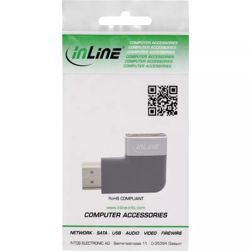 Adattatore HDMI InLine 17991E nero grigio placcato oro