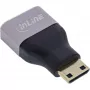 InLine 17991C Adattatore per cavo HDMI A Mini HDMI C nero, grigio