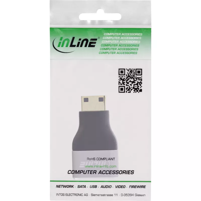 InLine 17991C Adattatore per cavo HDMI A Mini HDMI C nero, grigio