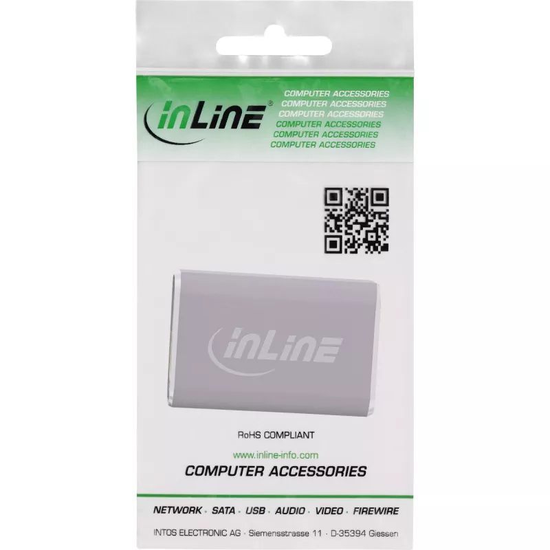 Adattatore HDMI InLine 17991A grigio placcato oro