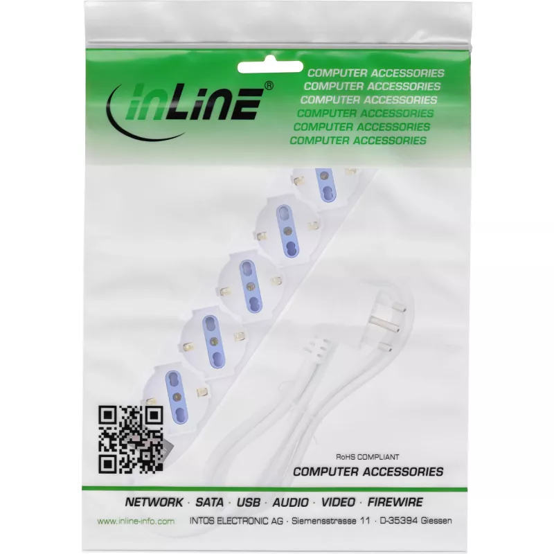 InLine 16461Z ciabatta 1,5 m 6 prese AC per uso interno bianco