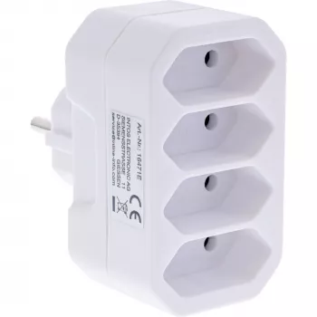 Adattatore spina Tipo F Tipo C InLine 16471E bianco
