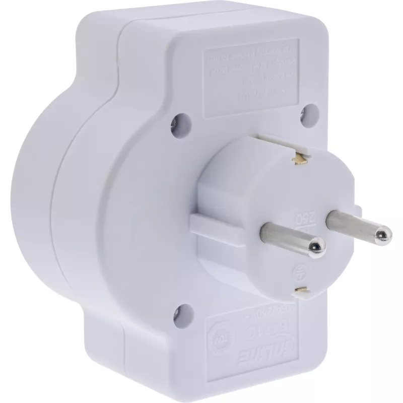 Adattatore spina Tipo F InLine 16471C 2x Tipo C + Tipo F bianco