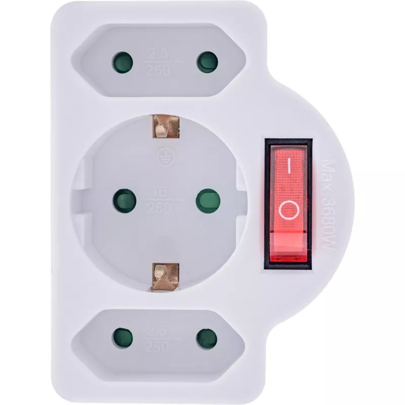 Adattatore spina Tipo F InLine 16471C 2x Tipo C + Tipo F bianco