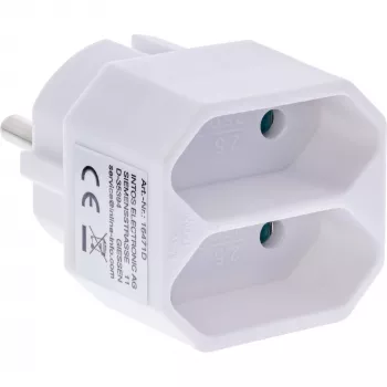 Adattatore spina Tipo F Tipo C spina Euro bianco InLine 16471D